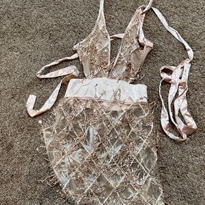 Elegant Beaded Dress with Straps